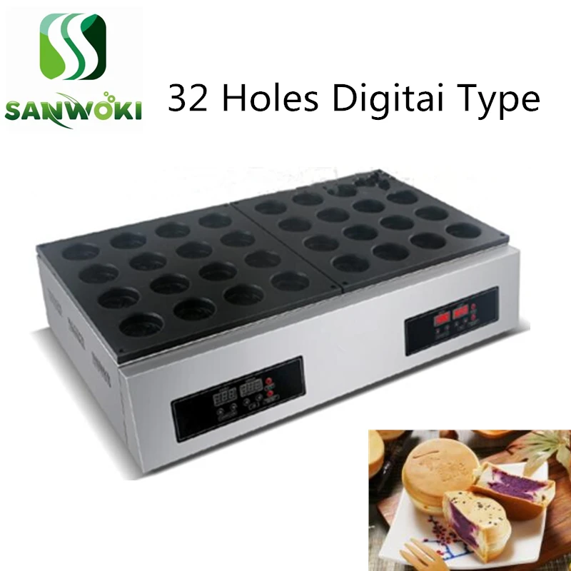Большие размеры 32 отверстия цифровой вафельница Тайвань колеса в форме красная
