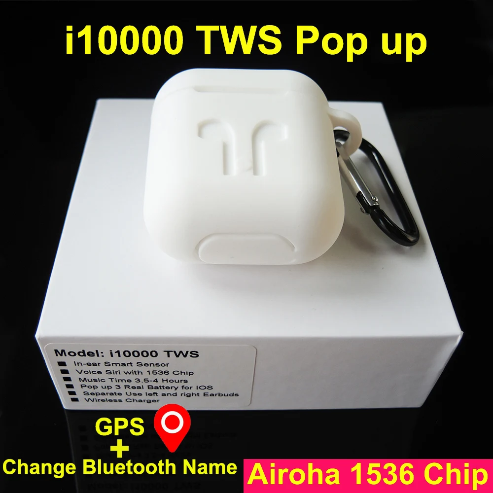 Online I10000 TWS auriculares Bluetooth localizaciones GPS para IOS 5,0 auriculares inalámbricos auriculares PK i200 i500 i100000 i9000 TWS
