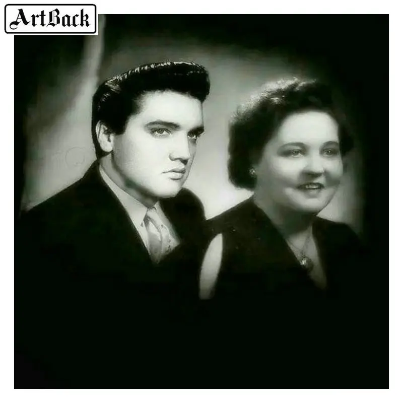 Алмазная 5d картина Elvis Presley с мамой полноразмерная/круглая вышивка крестиком