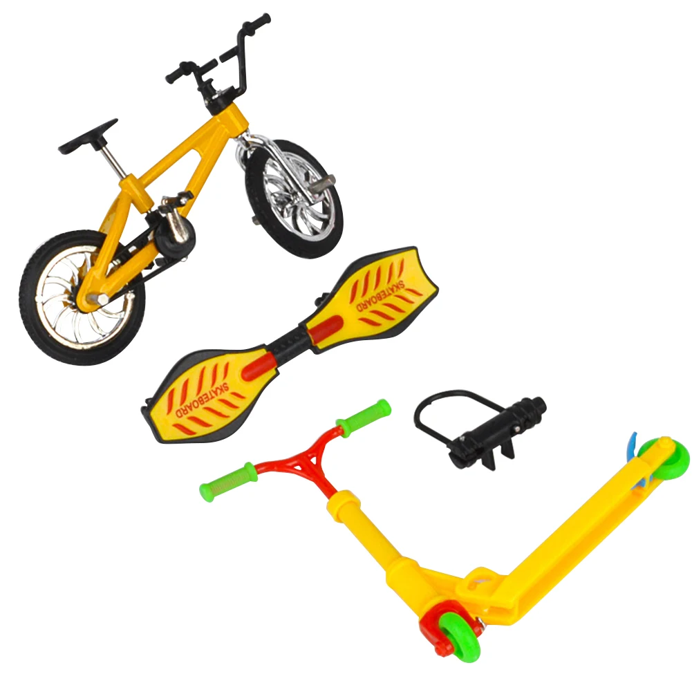 

Fun Removable Bike Scooter Gift Mini Finger Skateboard Set Educational Toy Lightweight Party Favors Alloy For Kids Entertainment