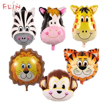 

1pcs Big Animal Head Inflatable Foil Balloons lion Theme Safari Event Party Balloon Decoration Children's Gifts Globos