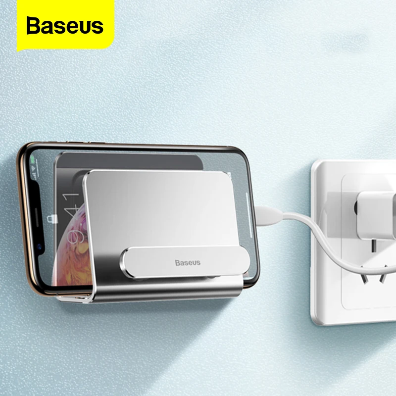 Металлический Настенный Держатель Baseus для iPhone Power bank крепкий клей мобильный