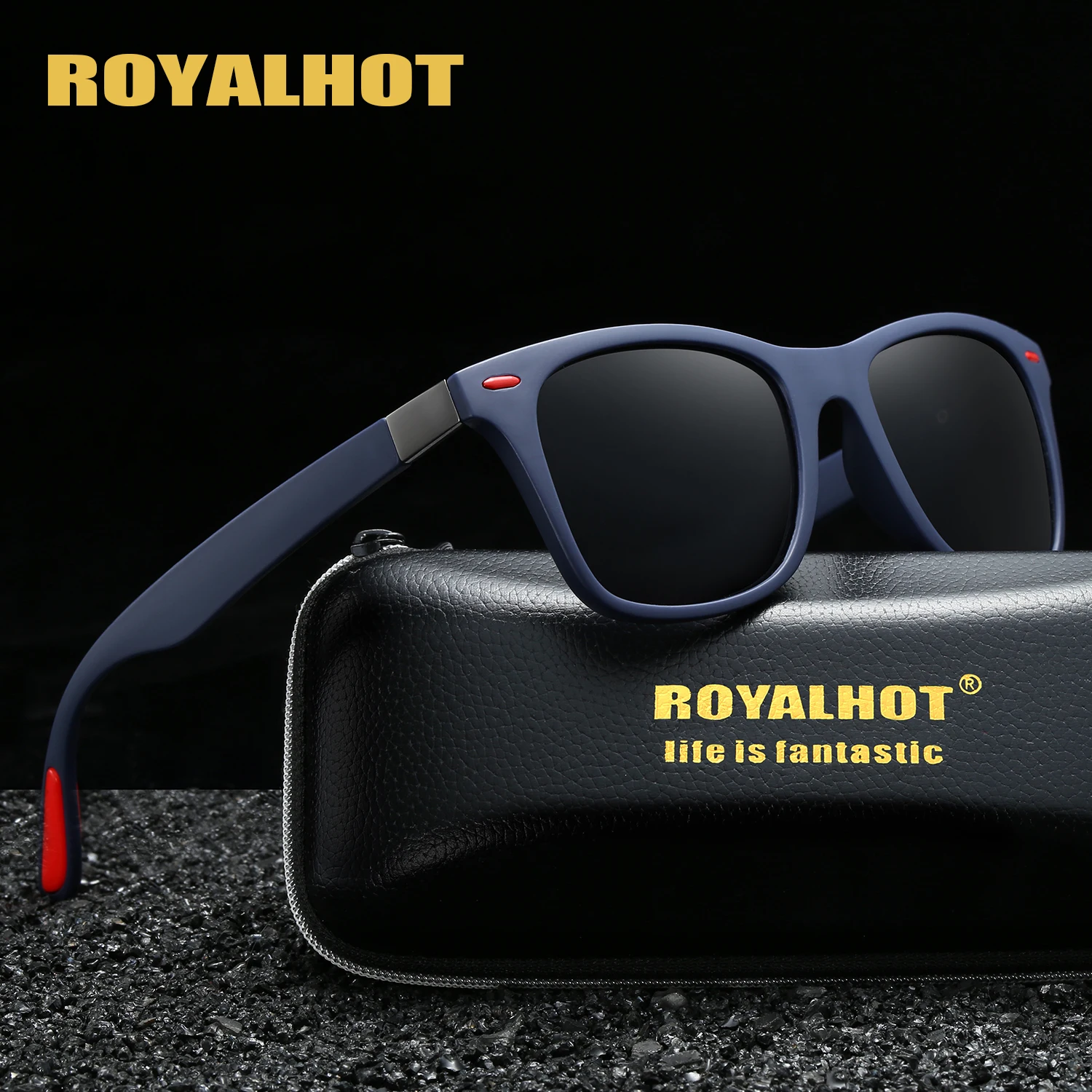 RoyalHot, мужские, женские, поляризационные солнцезащитные очки, прямоугольная, уютная оправа, солнцезащитные очки, очки для вождения, Затемненные, Oculos masculino, мужские, 900p59