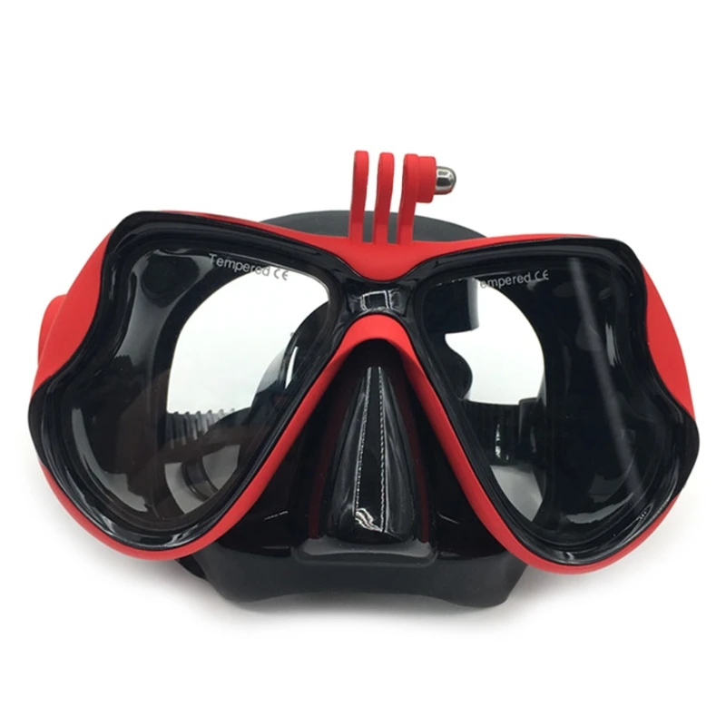 Underwater Diving Mask Goggles For GoPro Hero 5/4/3 Action Camera Scuba Snorkle - Цвет: red