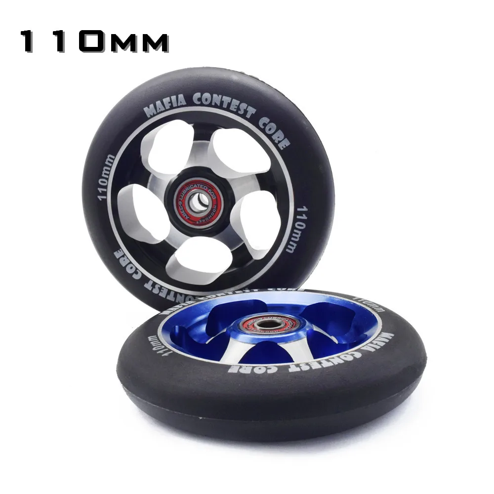 Premium Replacement Scooter Wheels with Bearings & Bushings - Set of 2