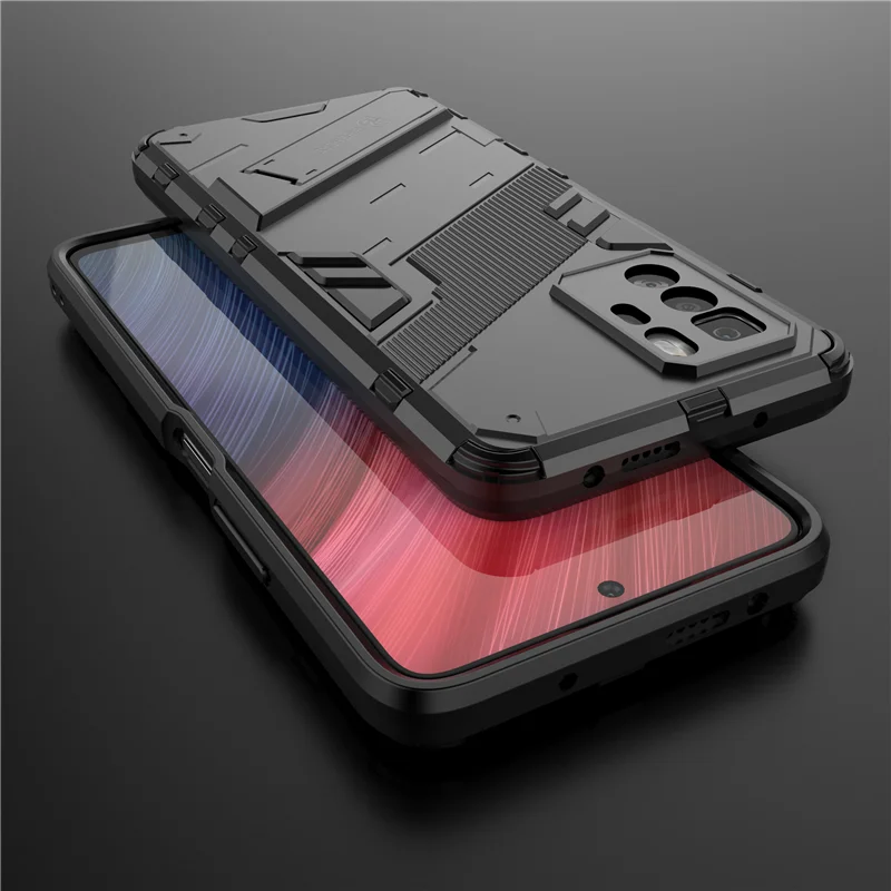 

For Xiaomi Redmi Note 10 Pro 5G Case Shockproof Bumper Bracket Stand Full Protect Armor Phone Cover Redmi Note 10 Pro 5G Case