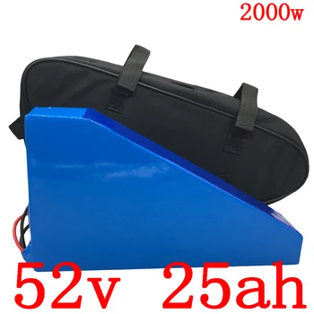 شراءشحن الجمارك ضريبة 52v 1000w 2000W بطارية سكوتر كهربائي 51.8V 25AH دراجة كهربائية بطارية 52V 25AH بطارية ليثيوم + 5A شاحن