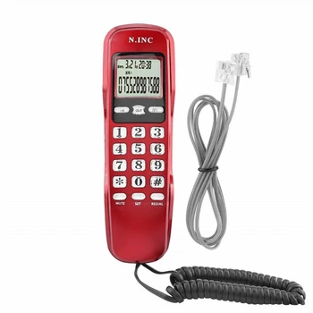 

Ringtone Adjustment Corded Telephone Wall Mounted Caller ID LCD Display Fashion Landline Home Office Call Memory Mini Portable