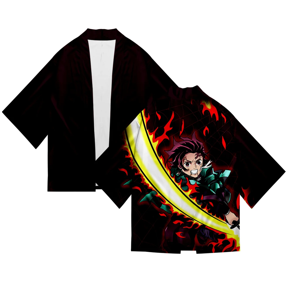 Японские Kimonos мужские женское кимоно Demon Slayer такое же Аниме кимоно Удобная пара кимоно юката лето осень кардиган-кимоно