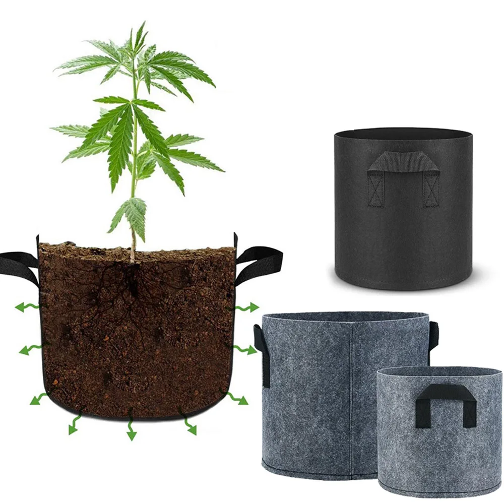 Portable Grow Bags Garden Plants Growth Seedling Pots Fabric Eco