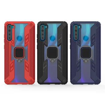 

10pcs/lot Armor Shockproof Transparent Clear Phone Back Case For Xiaomi 8 Lite 9T For Redmi K20 Note 7 8 Pro Car Holder Ring