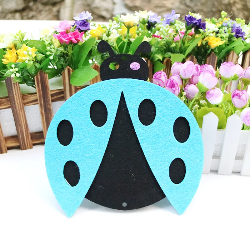 T-N Cartoon Beetle Hanger Nonwoven DIY Handmade Crafts Kids Handwork Cloth Forest Animal Felt Kindergarten Decor Wool Feutrine