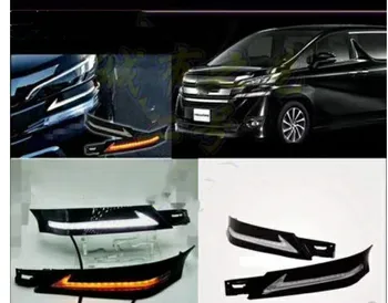 

led daytime running light driving lamp dynamic turn signals for toyota vellfire 30 series, 2pcs
