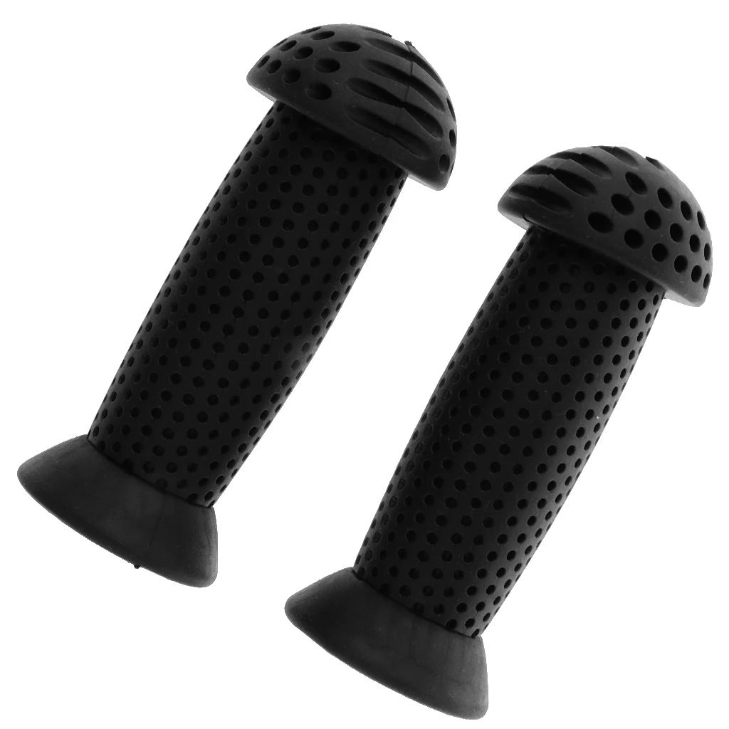 Bike Bicycle Grips Soft Rubber Handlebar Grip with Safe Bar End Pads for Balance Bike Stroller and Scooter