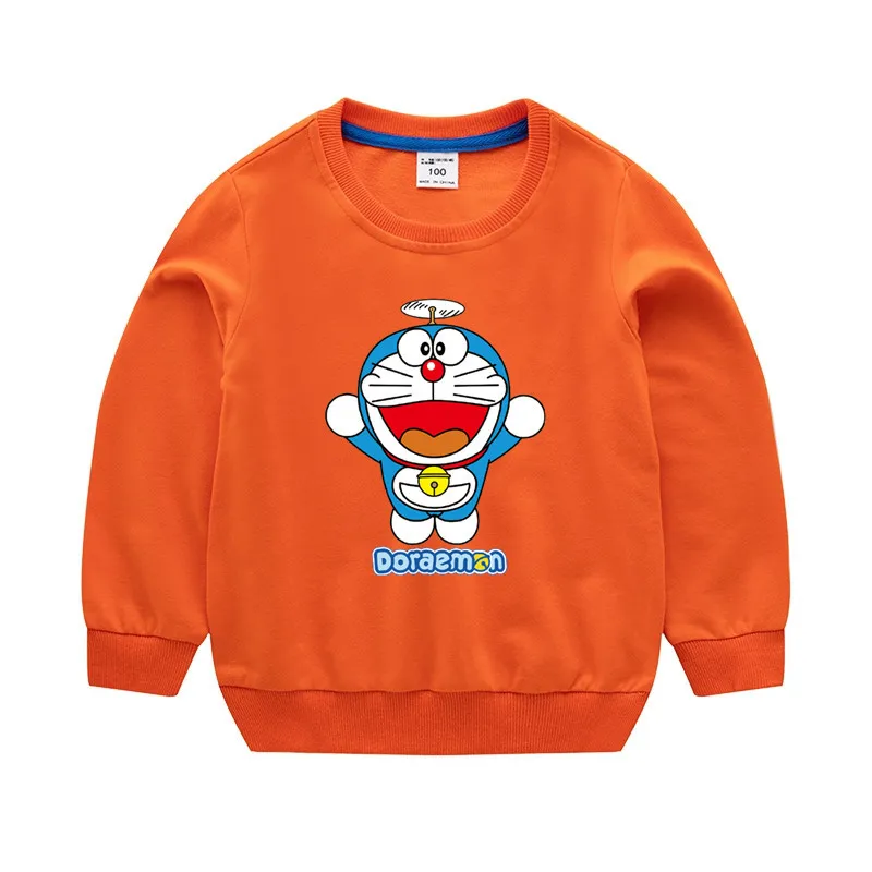 Orange Детские свитшоты г. свитер с длинными рукавами из хлопка для девочек весенне-Осенняя детская одежда свитер для мальчиков с героями мультфильмов, пальто - Цвет: Orange
