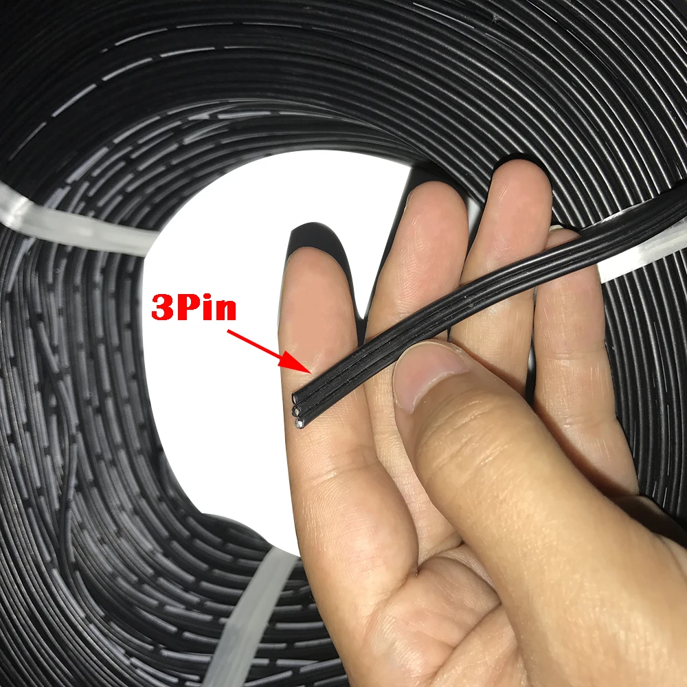 3P 3 жильный гибкий силиконовый кабель 20AWG 26AWG 28AWG 30AWG параллельный кабель черный белый луженый медный провод 5 м/20 м тестовая линия