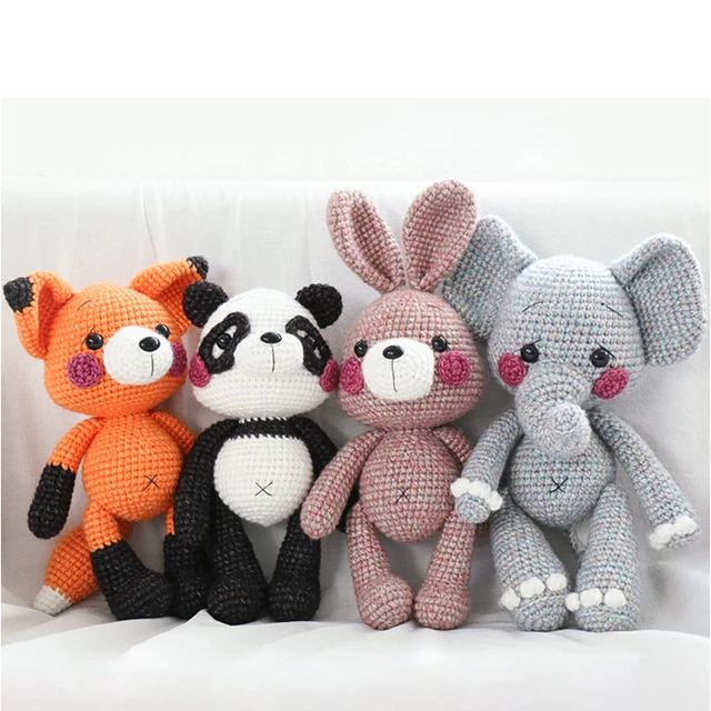 Handmade Crochet Knit Animals | Animal Amigurumi Crochet | Handmade  Amigurumi Animals - Stuffed & Plush Plants - Aliexpress