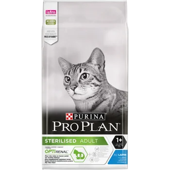 

Pro Plan сухой корм для стерилизованных кошек и кастрированных котов, кролик, пакет, 10 кг