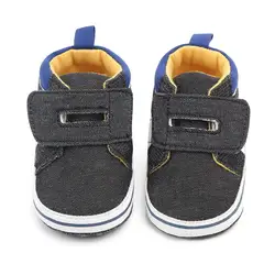 Новая весенне-Осенняя обувь для маленьких мальчиков Разноцветные Повседневные детские холщовые ботиночки для новорожденных с мягкой