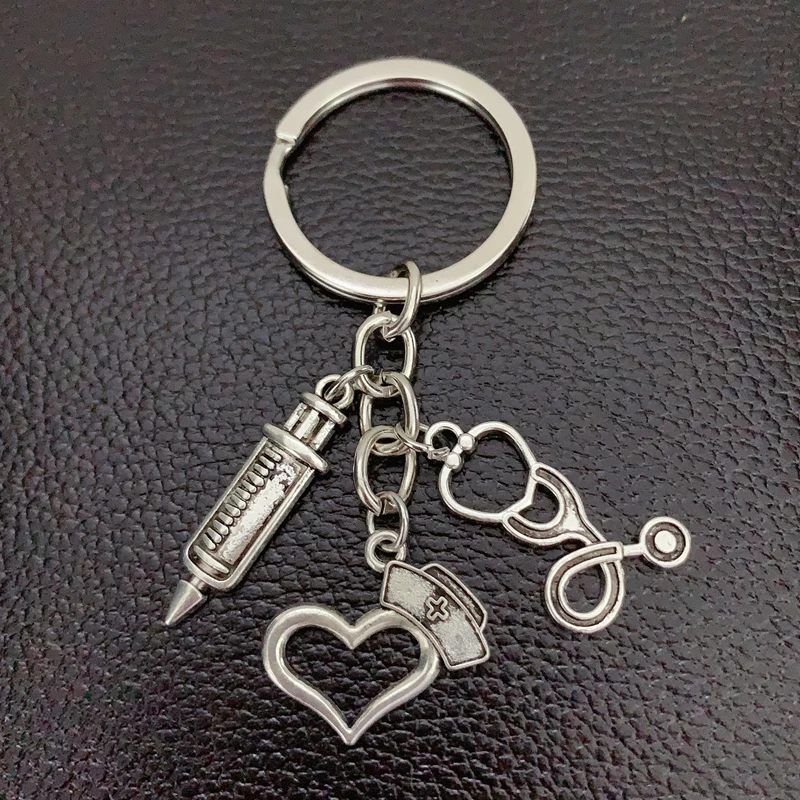 Новый Медсестра Медицинский ящик медицинский брелок иглы шприц стетоскоп