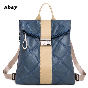 

Luxury ladies backpack high quality PU leather fashion backpack female anti-theft backpack female large capacity backpack