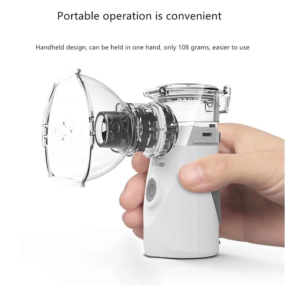  Portable Cool Mist Vaporizer and Handheld Inhaler Machine Automizer Steaming Device Nebulizer Kids 