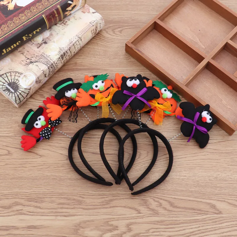

Halloween Party Pumpkin Bat Party Props Glow Headbands Dress up Accessories Adult Child Bouncy Hairband Girls Hair band