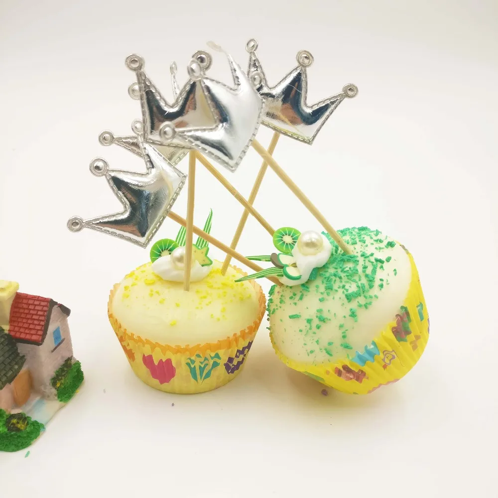 5 шт./компл. серебристо белый ворон Свадебный кекс торт Топпер детский душ день