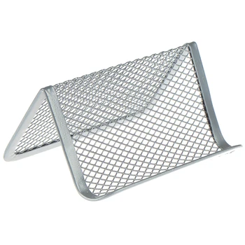 

Shelf Office Accessories Organizer Display Stand Practical Desk Storage Desktop Metal Mesh Business Card Holder Fashion Portable