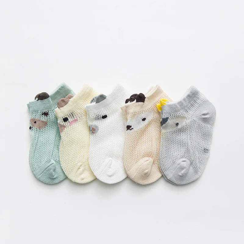 Летние короткие носки для малышей дышащие хлопковые теплые носки для малышей Новые Детские Носки с рисунком для новорожденных мальчиков и девочек - Цвет: 8