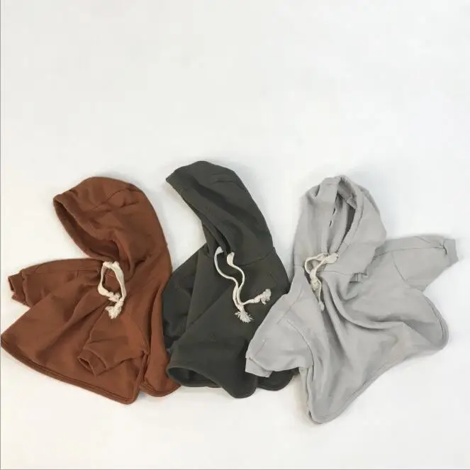 

2019 Korea style girls boys hooded t-shirt cotton full sleeve fashion autumn kids sweatshirt 1-7t HX605