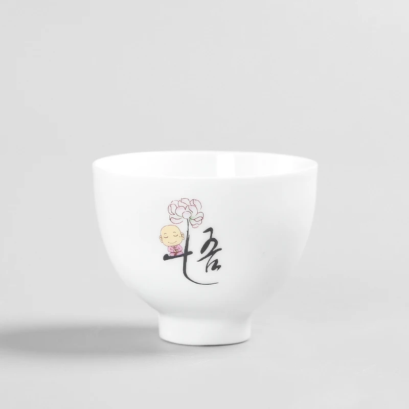 

White Porcelain Tea Cup Ceramic Kungfu Teacup water bottle for green tea kitchen home decoration accessories