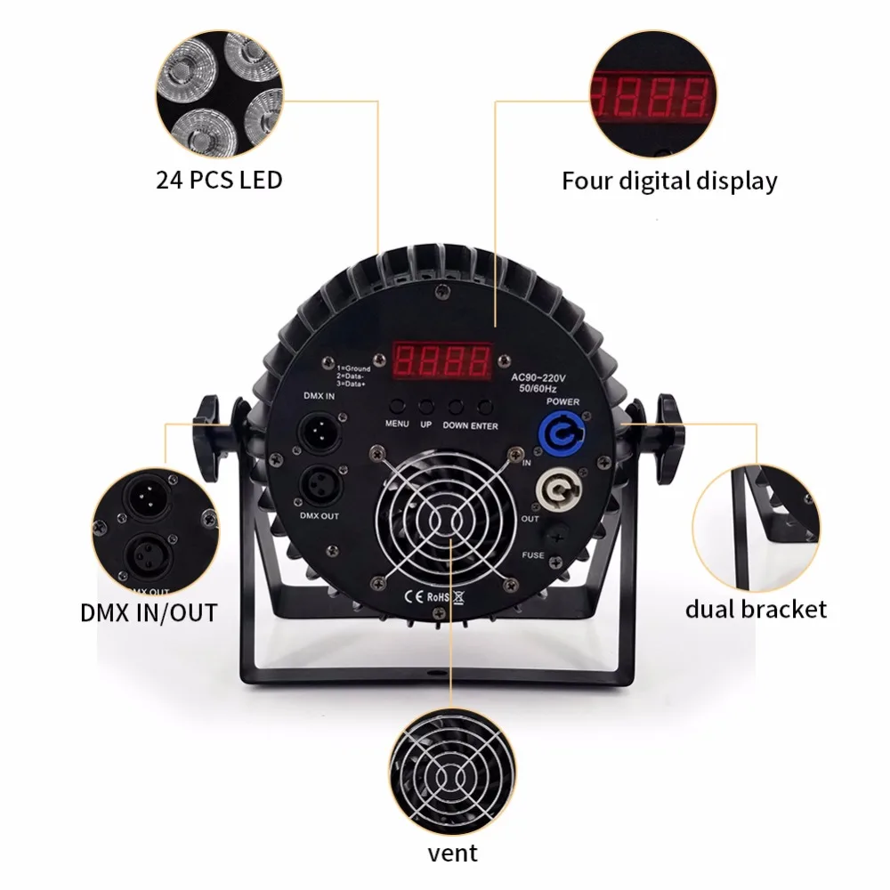 2019 Новый 18x15 W RGBWA 5in1 Алюминий сплав светодиодный номинальной света DMX512 сцены или вечерние KTV Disco DJ лампа