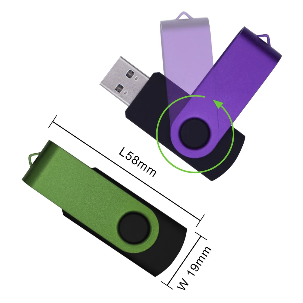 Usb _ usb 3 0 вращающийся цветной зажим с черным коллоидом 16 ГБ 32 64 128 Гб металлический
