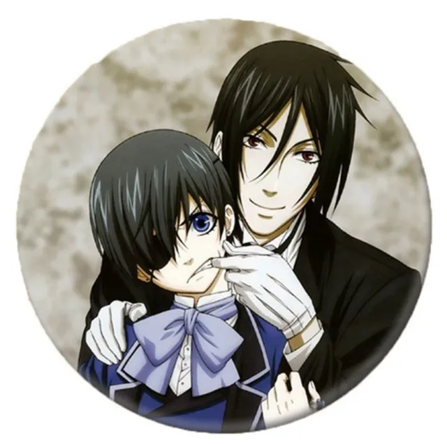 Anime Black Butler Brooch Pin Cosplay Badge Accessories For Clothes Backpack Decoration Children's gift B003 22
