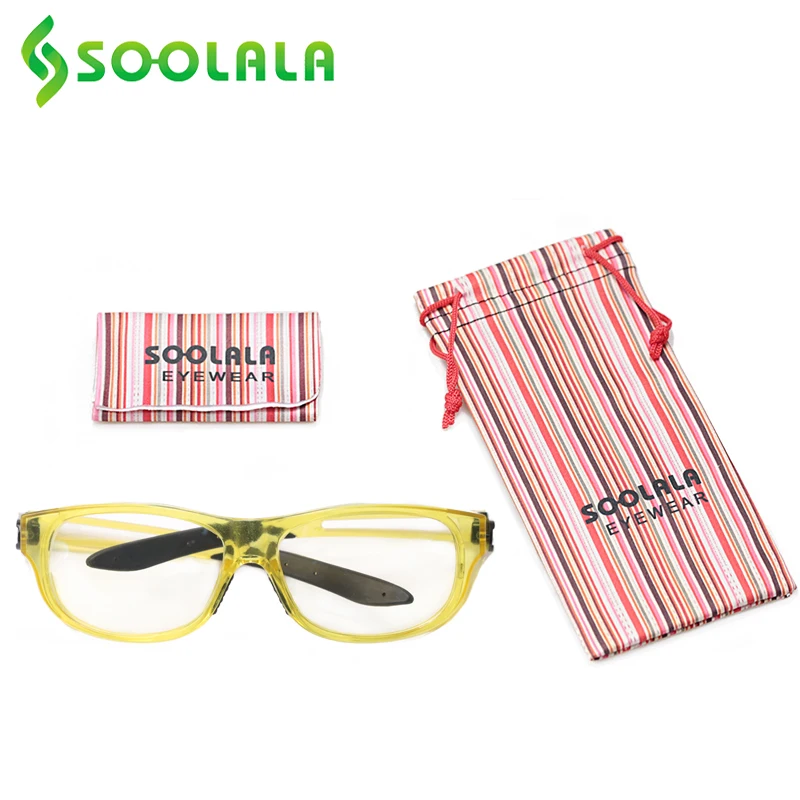 SOOLALA-gafas de lectura con luz azul, lentes protectoras de seguridad, antipolen, antisalpicaduras, a prueba de polvo, para presbicia