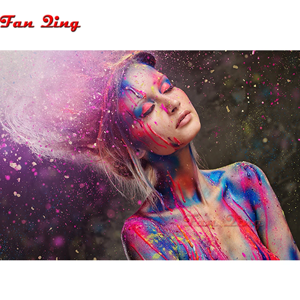 DIY Diamond Painting Graffiti art Cross Stitch Square Round Drill Nude Girl Rhinestones Gift Wall Decor | Дом и сад