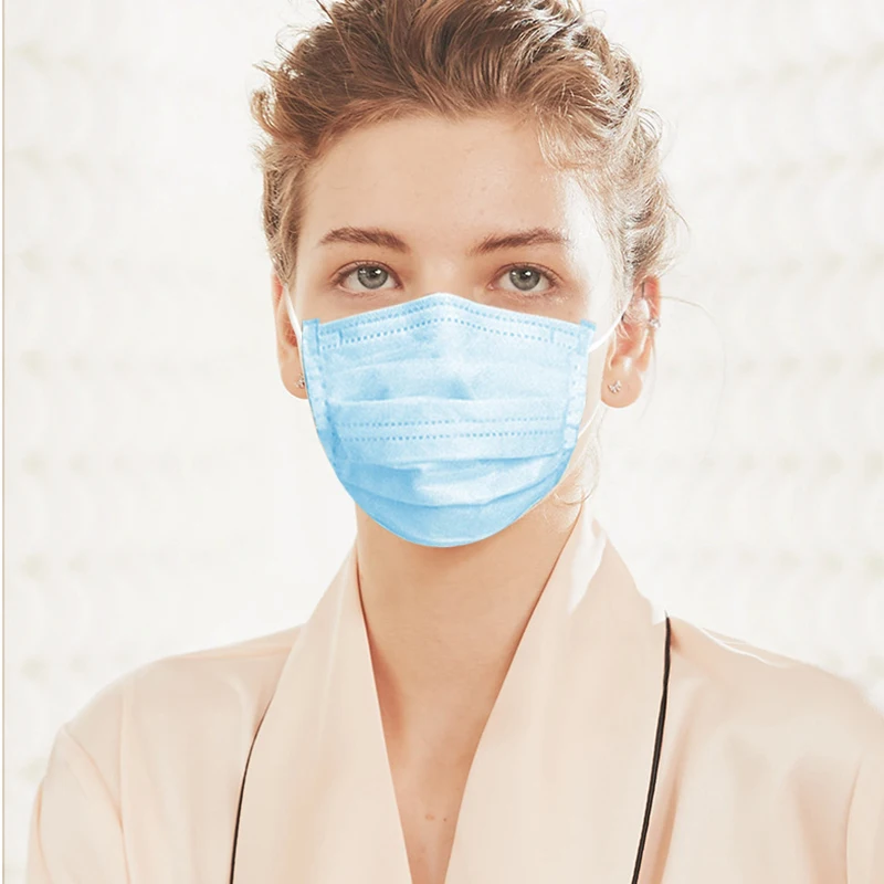 

50pcs/lot 3 Ply Disposable Mask CE Certification Soft Protective Mascarilla Mascherine PM2.5 Anti Dust Face Mask
