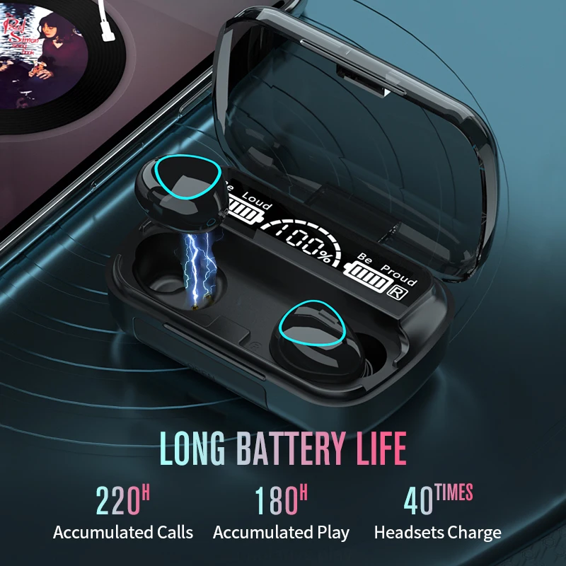 M10 TWS Bluetooth-наушники Спортивные водонепроницаемые наушники Гарнитура Внешний
