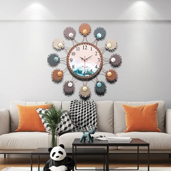 

Silent Metal Wall Clock Creative Modern Nordic Luxury Oversized Living Wall Clock Large Art Reloj Pared Grande Home Decor DE50ZB
