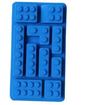 

Lego building block ice lattice mold silica gel sugar turning Chocolate Mold ice box