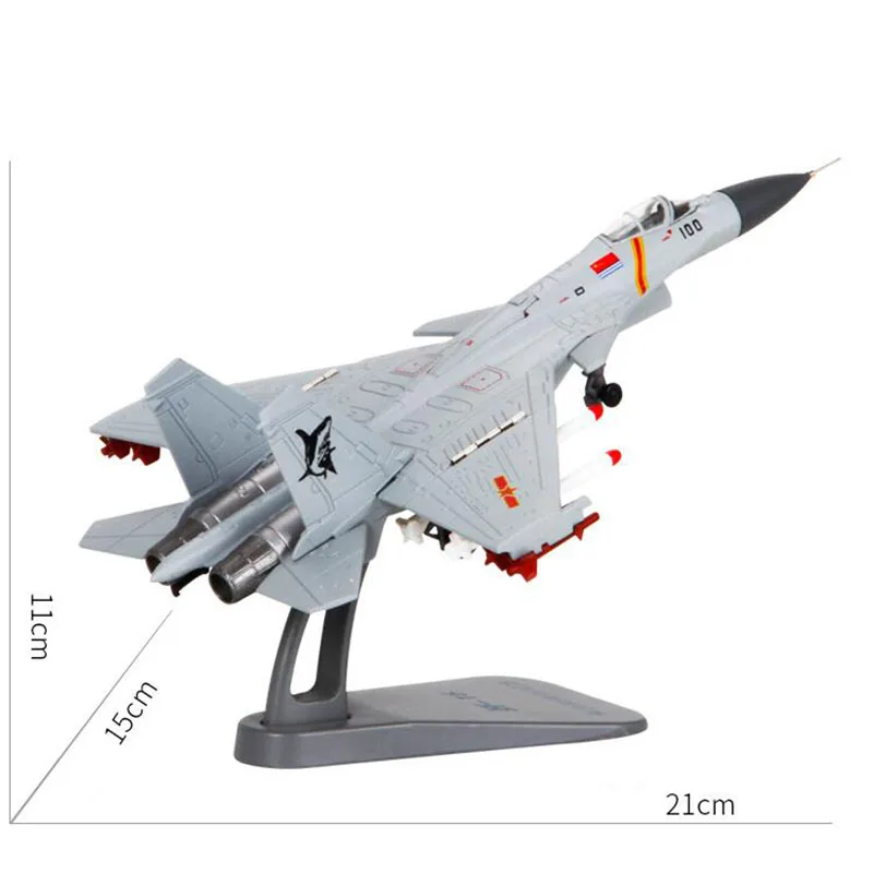 1/100 весы темно-синяя армейская китайская J-15 аналогичная Россия Су 33 Боевая модель самолета Сокол игрушки для взрослых и детей displaycollects
