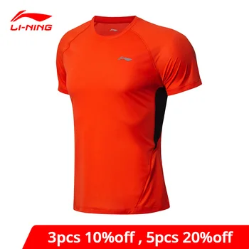 

Li-Ning Men Running T-Shirts For Jogger AT DRY SMART 100% Polyester Slim T-shirt LiNing li ning Sports Tees Tops ATSN093 MTS2795