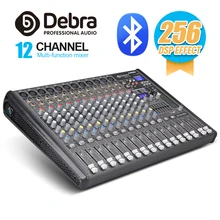 Профессиональный Debra Audio PRO 12 каналов с 256 DSP звуковые эффекты Bluetooth студийный микшер аудио-DJ звуковой контроллер Interf
