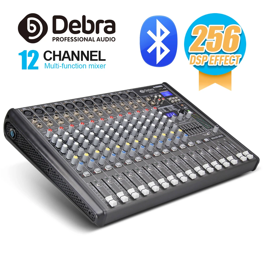 Профессиональный Debra Audio PRO 12 каналов с 256 DSP звуковыми эффектами Bluetooth студийный