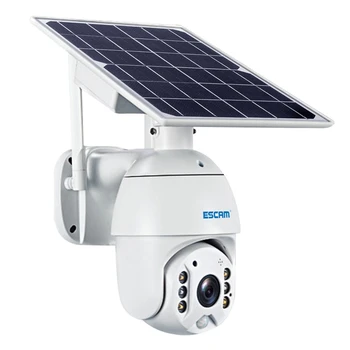 

Escam Qf480 Surveillance Camera, 1080P Outdoor Cloud Storage Ip66 Waterproof 4G Network Camera with Solar Panel (EU Plug)