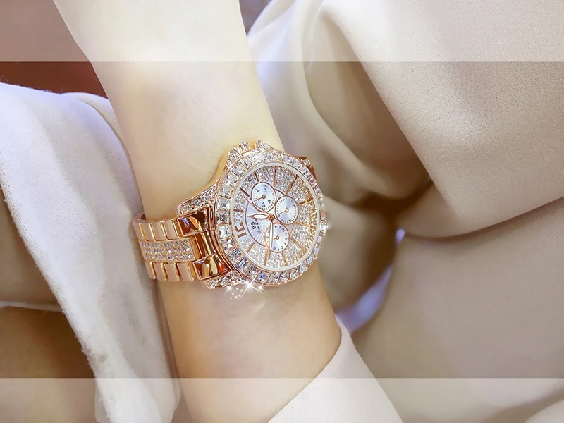 Женские часы, кварцевые роскошные часы с бриллиантами, Модный Топ бренд, наручные часы, модные часы, женские ювелирные изделия из кристаллов, часы из розового золота