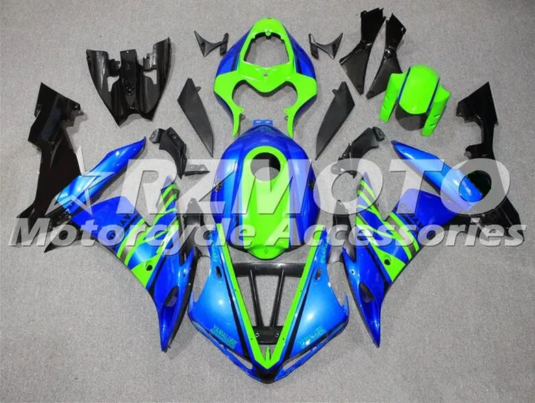ABS литье мотоцикла Обтекатели подходят для Yamaha YZF-1000-R1 2004 2005 2006 04 05 06 обтекатель кузова набор на заказ синий зеленый