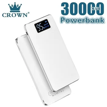 30000 mah電源銀行携帯電話の充電器ledライトデジタルディスプレイ屋外旅行powerbank iphone xiaomiサムスンの携帯電話