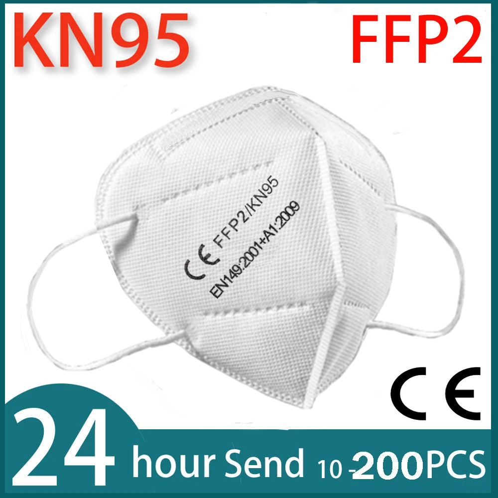 100 Uds CE reutilizable máscara KN95 cara máscara ffp2 a prueba de polvo KN95 filtro máscara de protección Anti polvo máscaras para el rostro boca FFP2